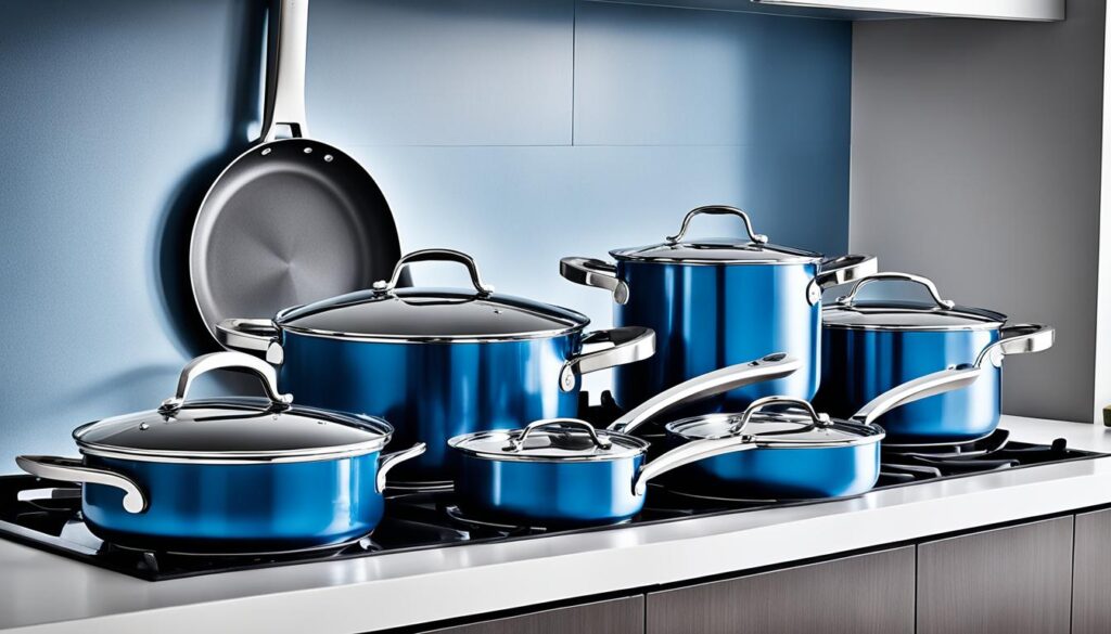 blue steel cookware