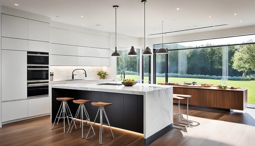 hidden outlet kitchen island