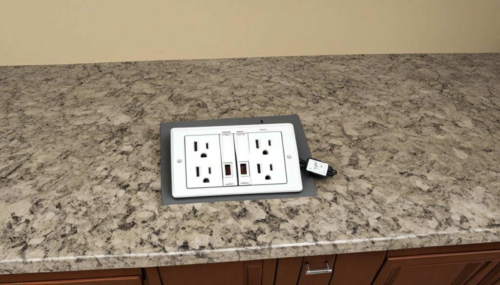 kitchen island outlet placement