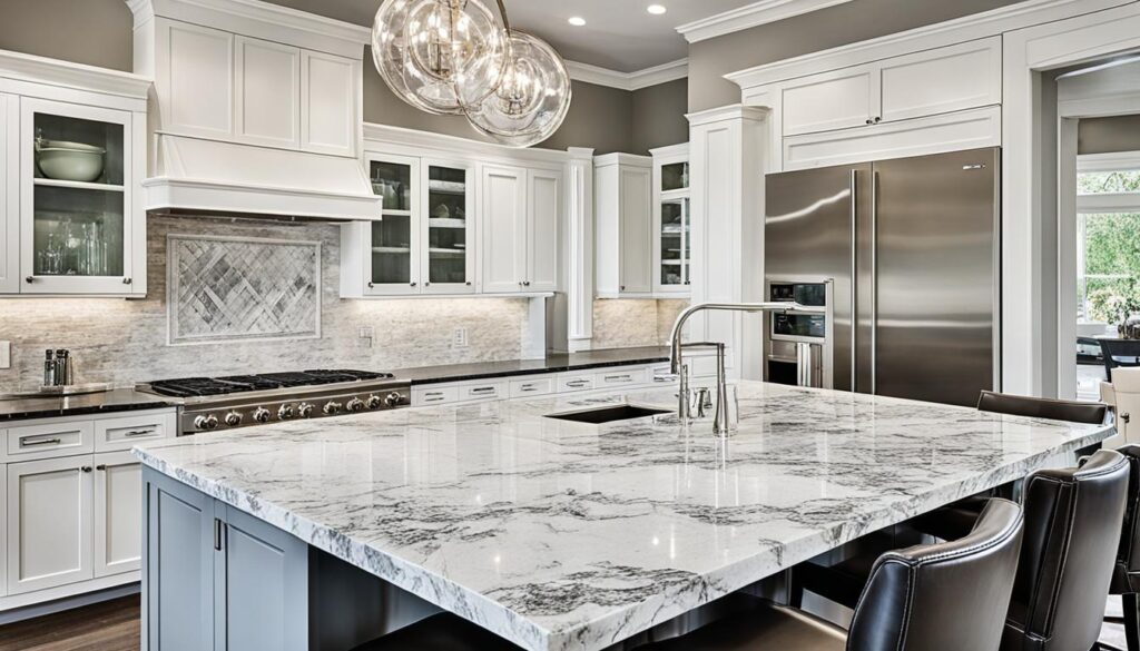 luxury kitchen island countertop