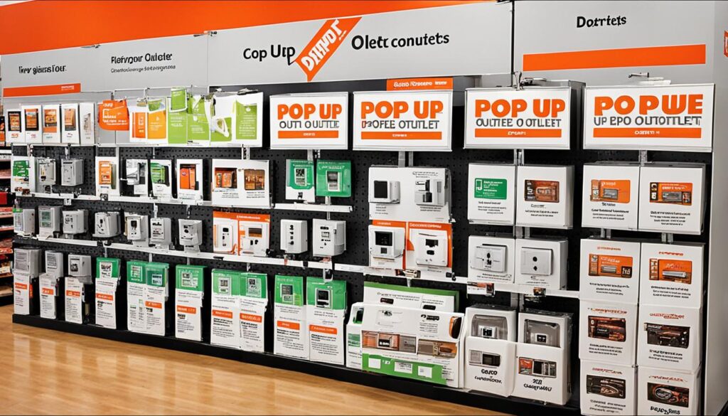 pop up outlet home depot