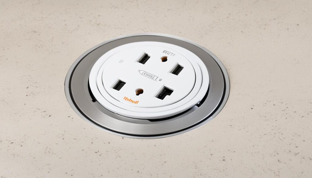 retractable countertop outlet