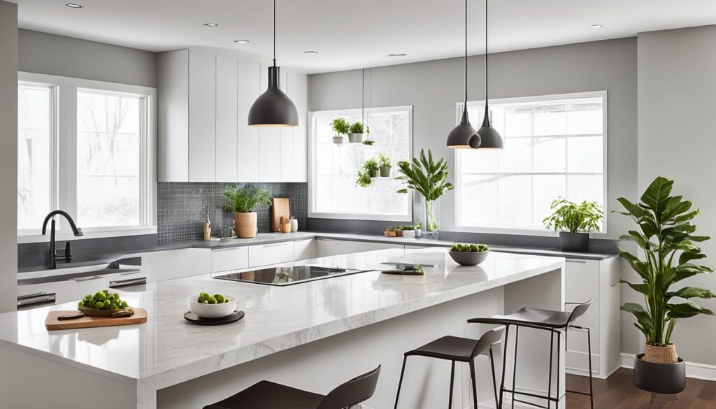 sleek and minimalistic kitchen