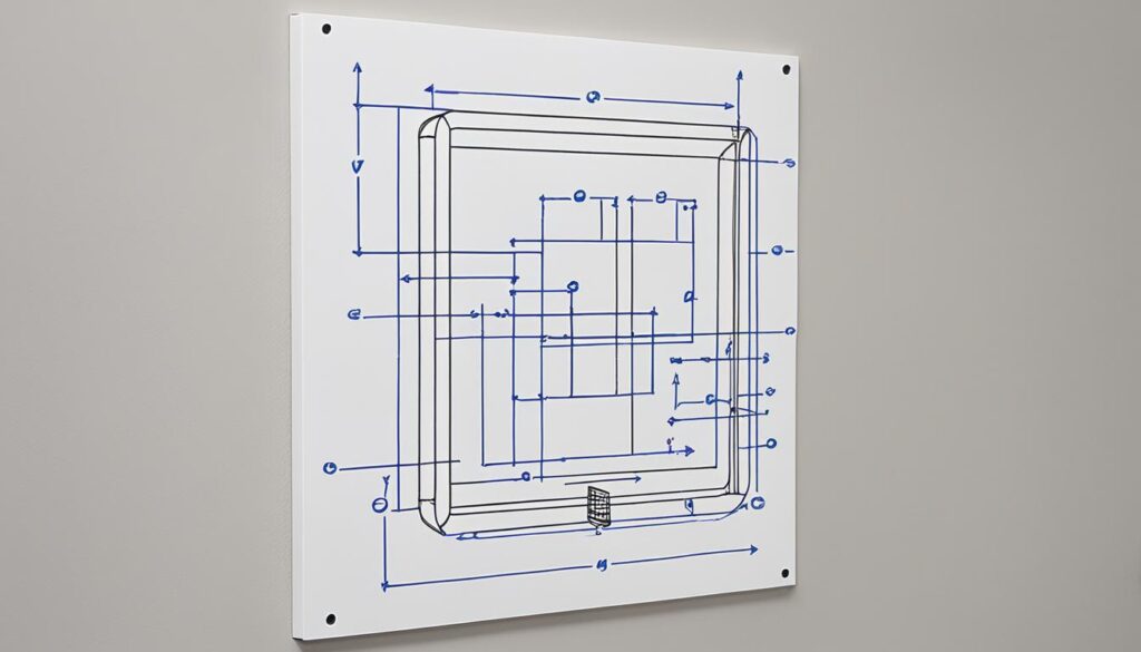 square wall holder installation diagram